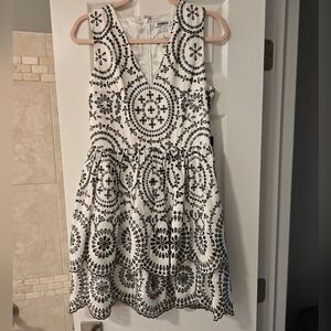 Black and White Patterned Dress